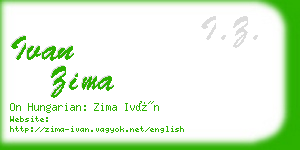 ivan zima business card